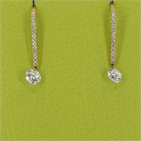 18kt yellow gold diamond earrings
