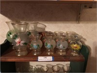 (10) Antique Painted Glass Vases