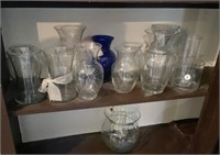 ASST. CLEAR GLASS VASES