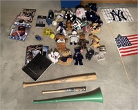 NY YANKEES BEANY BABIES AND COLLECTIBLES, BATS,