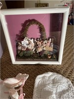 CROCHET BABY CLOTHING AND SHADOW BOX