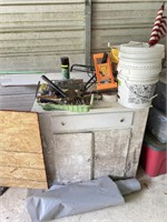 Cabinets w/ Contents & Wood Board