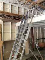 Two lightweight 16 foot extension ladder
