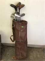 Vintage golf clubs six irons Three wood