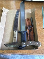 Lot of knives and machete