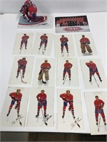 Canadiens collectibles. Cards are signed