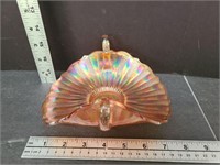 Carnival Glass Two Handle Dish