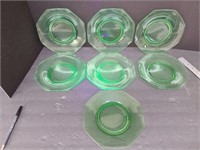 7 Uranium Glass Plates