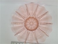 Large Pink Oyster & Pearl Depression Glass Bowl