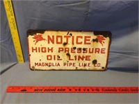 Porcelain Pipe Line Sign