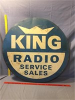 Metal King Radio Aviation Sign