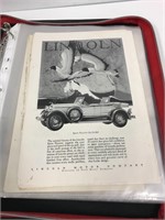 1920’s & 30s automobile advertising. Binder full