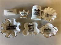 7 St. Louis 1904 World's Fair porcelain souvenir