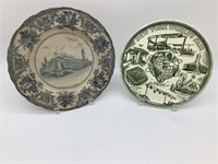 2 World's Fairs souvenir plates
