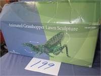 LARGE ANIMATED GRASSHOPPER LAWN SCULPTURE