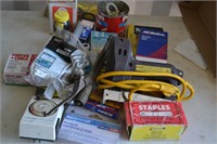 Elec.stapler, staples, Sparkplugs, ruler ......