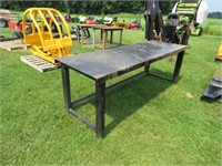 BLACK KC PAINTED STEEL WORK BENCH 90LX30 3/4WX32H