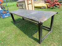 BLACK KC PAINTED STEEL WORKBENCH 90LX31 1/2WX32H