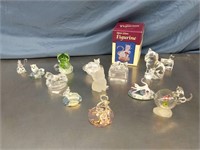 Crystal and Glass Cat Figurines
