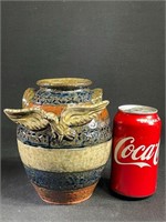 Clint Alderman Pottery Vase W/ Eagle