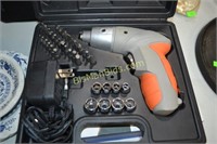 Rechargeable Screwdriver w/ bits and case