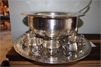 Silverplate Punch Bowl & More