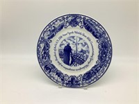 1939 NY Flow Blue George Washington Souvenir Plate