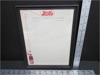 Vintage Framed Pepsi Letterhead?