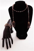*Collier et bracelet vintages, cristal Swarowski,