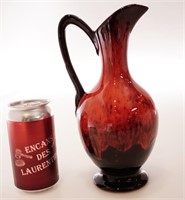 Vase rouge et noir, potterie céramique