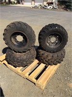 (4) ATV WHEELS & TIRES 25 X 11 - 12