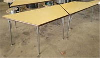 Pair Of Trapazoidal Table Desks