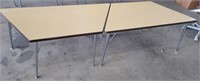 Pair Of Trapazoidal Table Desks 25.5"x57.5"