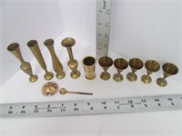 12 Miniature Brass Ornaments