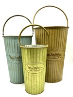 Aldean Metal Flower Pots - Set of 3