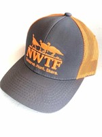 NWTF gray twill front orange mesh back cap