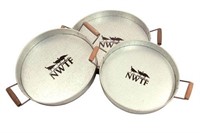 NWTF round galvanized trays set of three