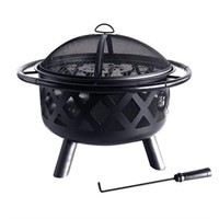 NWTF Lattice Fire Pit 30 inch with cooking grate