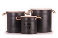 NWTF Urban Loft Containers, charcoal - Set of 3