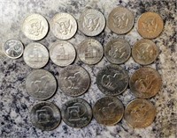 USA 8 pièces 1$ Eisenhower et 10 pièces 50 Cents