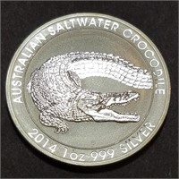 2014 AUSTRALIA - .999 1 OZT. Salt Water Crocodile