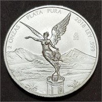 2018 MEXICO - 2 Ounces .999 Silver Libertad -