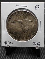 1967 Canadian Commemorative Goose 80% Silver $1