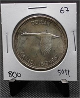 1967 Canadian Commemorative Goose 80% Silver $1