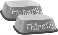 Bone Dry Hungry & Thirsty Pet Bowl, 6.75 x 6.75 xe