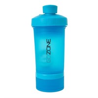 GoZone Shaker Bottle with Powder Holder, Blue