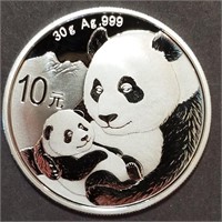 2019 CHINA - 30g PANDA .999 SILVER 10 Yuan