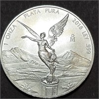 2018 MEXICO - BU Libertad - 1 OZT .999 Silver RARE