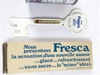 Thermomètre publicitaire "Buvez Fresca" vintage