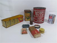 Boîtes anciennes dt Gin Pills, Hauling, Motor Oil
